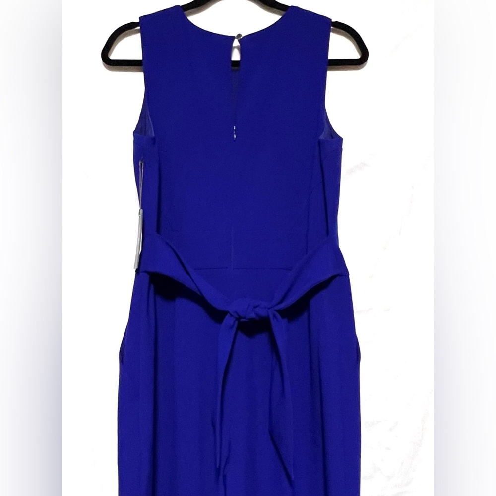 NWT Vince Camuto Royal Blue Sleeveless Wide Leg Scoop Neck Jumpsuit Pantsuit - Picture 8 of 11